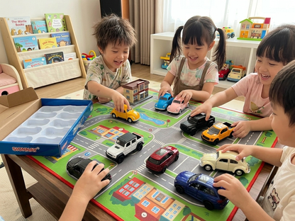 Die-Cast Style Toy Cars Set – Colorful Mini Racing Cars