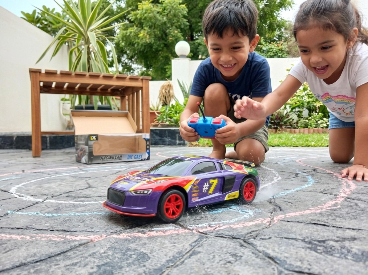 Remote Control Racing Car – Die-Cast Simulation Model with color full Lights.