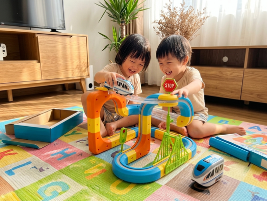 Kids Electric Train Track Set – Colorful Railway Adventure Toy 55PCS