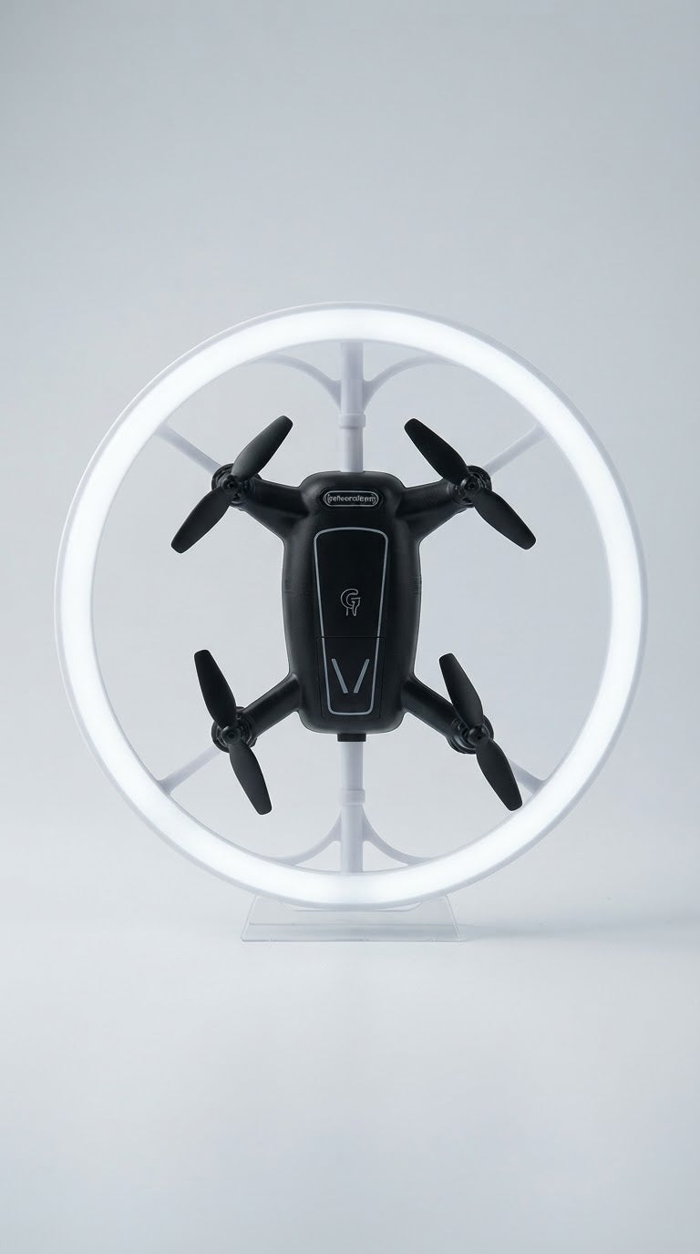 Rotating Drone with Multicolor LED Lights – Remote Control Flying Toy.