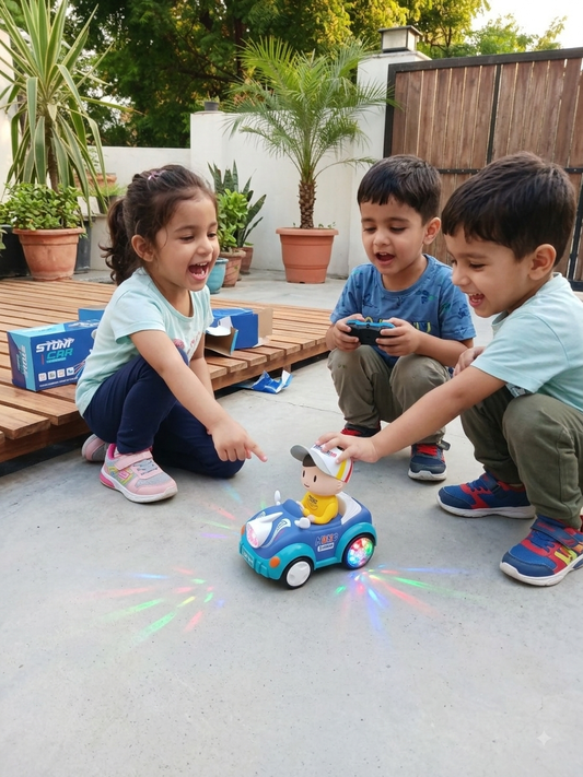 Stunt Car for Kids – 5D Light-Up Electric Stunt Car with Music & Colorful Lights.