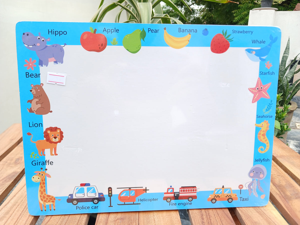Wooden Animals & Numbers Puzzle Board 2 in 1