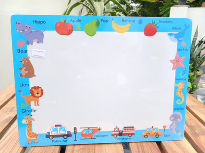 Wooden Animals & Numbers Puzzle Board 2 in 1