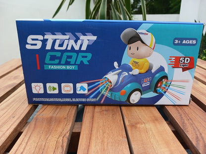 Stunt Car for Kids – 5D Light-Up Electric Stunt Car with Music & Colorful Lights.