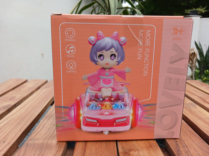 Doll Gear Balancing Car Toy – Musical Light-Up Balancing Car for Kids