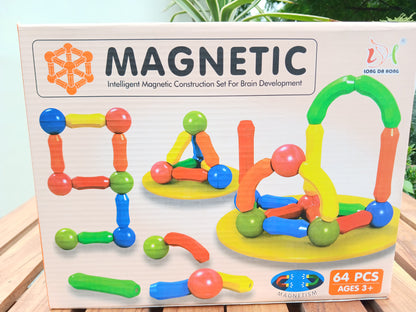 Magnetic Construction Set 64-Piece