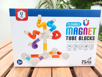 Flexible Magnet Tube Blocks – 25 Piece Set
