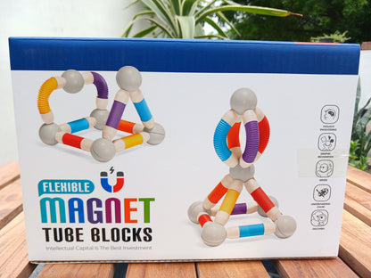 Flexible Magnet Tube Blocks – 25 Piece Set