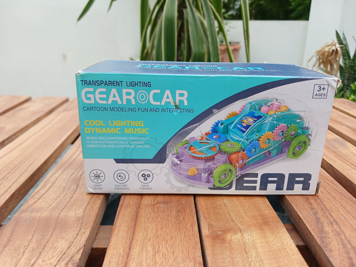 Bring fun, lights, music, and moving gears together with this exciting Gear Car!
