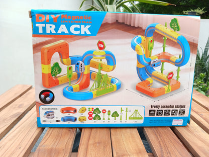 Kids Electric Train Track Set – Colorful Railway Adventure Toy 55PCS