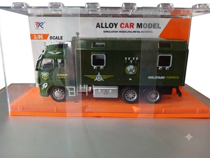 Military Alloy Truck Toy – Die-Cast Army Transport Vehicle (1:36 Scale)