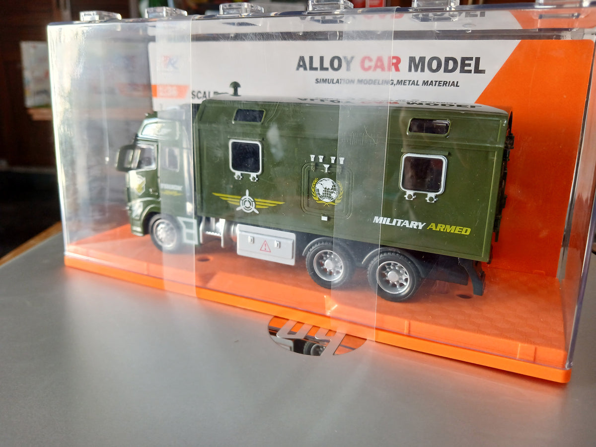 Military Alloy Truck Toy – Die-Cast Army Transport Vehicle (1:36 Scale)