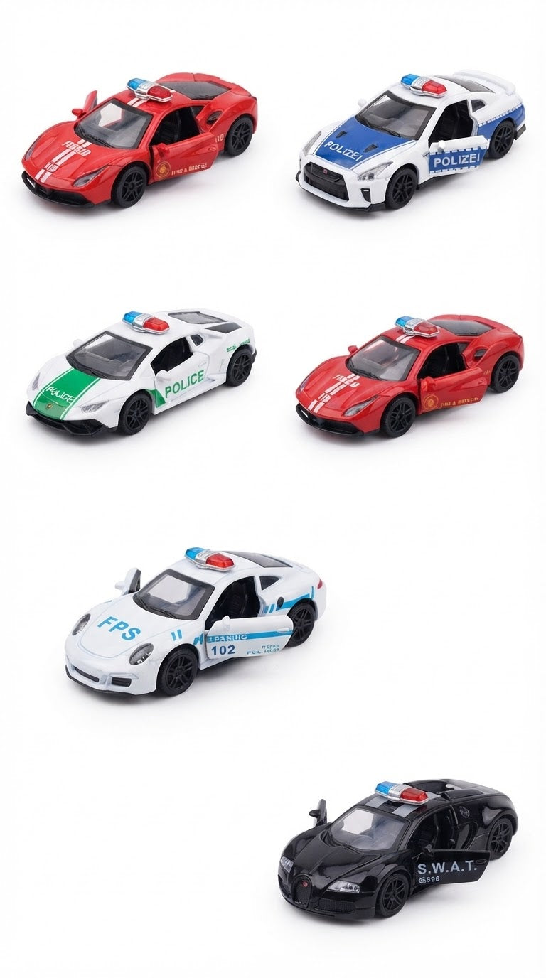 Emergency Rescue & SWAT Toy Car – Pull Back Action